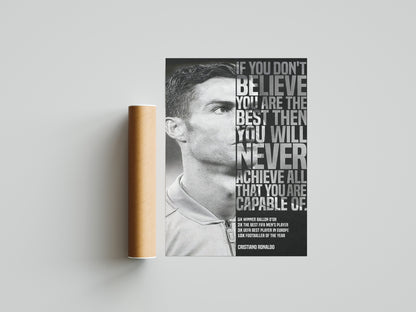 Cristiano Ronaldo Motivational Poster Print