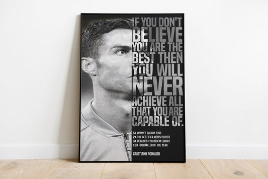 Cristiano Ronaldo Motivational Poster Print