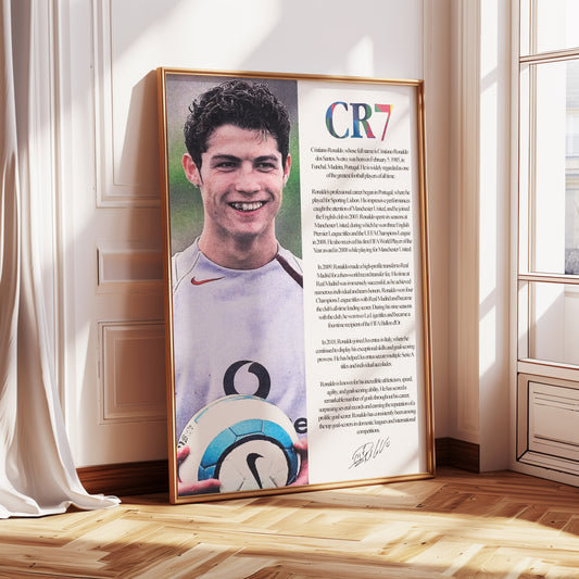 Cristiano Ronaldo, signierte Unterschrift, Real Madrid, Manchester Utd, Digitaldruck, Poster, Wand-Kunst-Dekor, Geburtstagsgeschenk, Ausdrucke