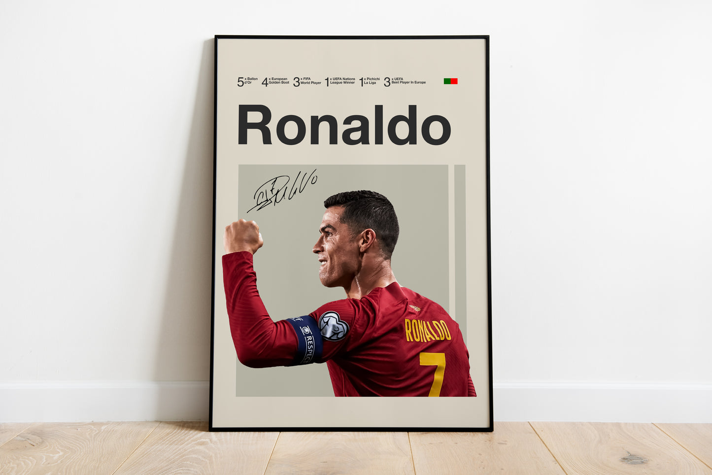 Mbappe, Messi, Ronaldo Set Of 3 Poster Prints