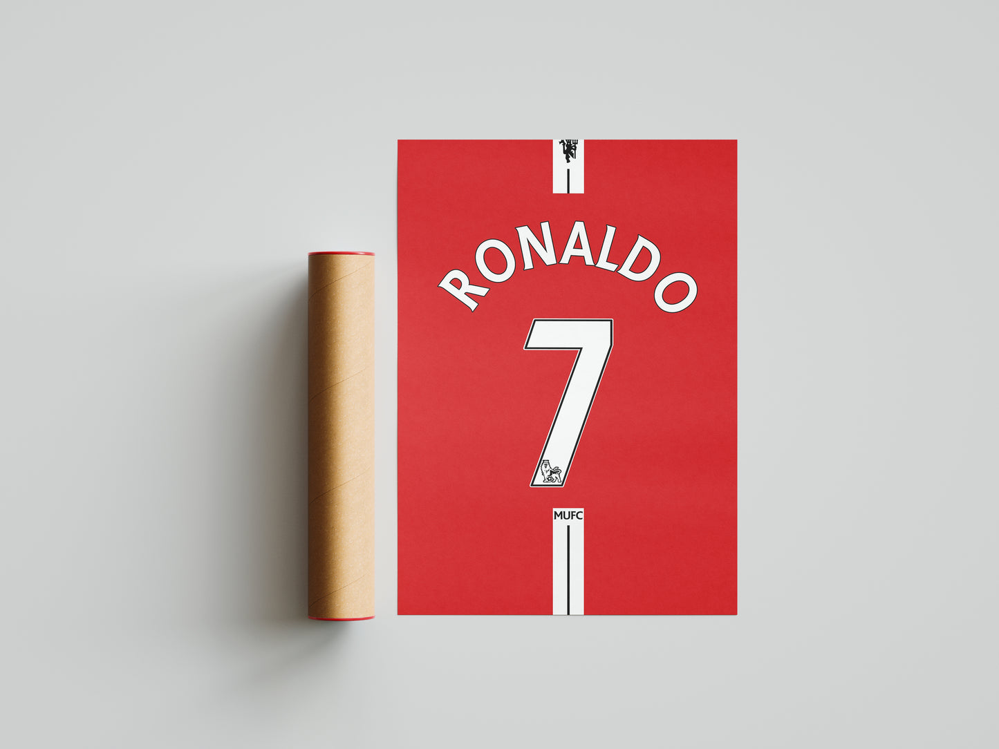 Cristiano Ronaldo Man Utd Shirt Poster Print