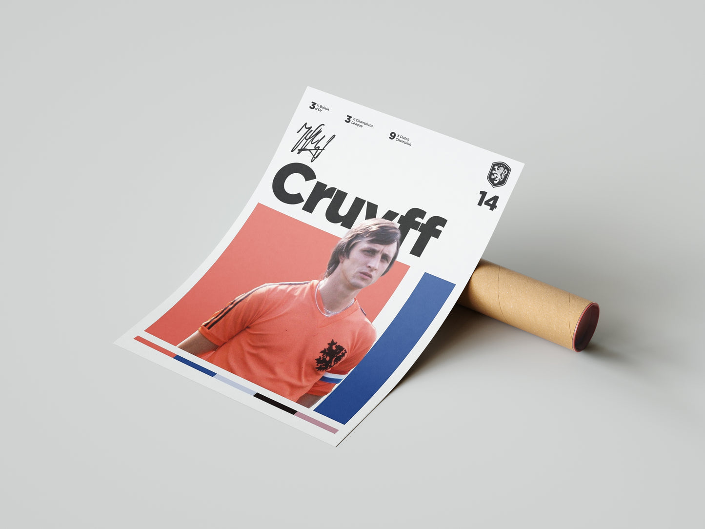 Johan Cruyff Signed Poster Print