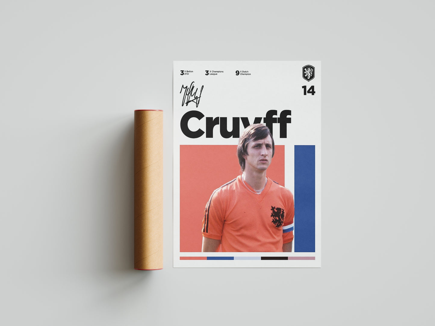 Johan Cruyff Signed Poster Print