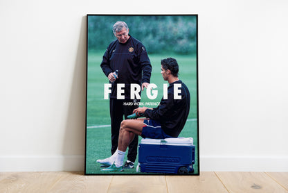 Sir Alex Ferguson & Cristiano Ronaldo Poster Print