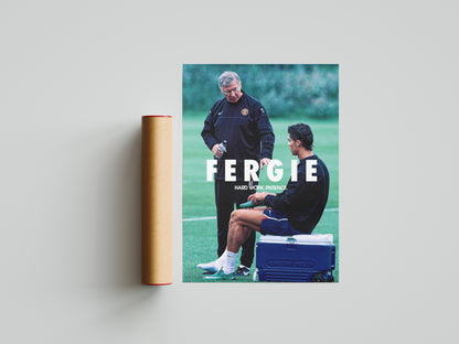 Sir Alex Ferguson & Cristiano Ronaldo Poster Print