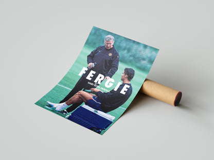 Sir Alex Ferguson & Cristiano Ronaldo Poster Print