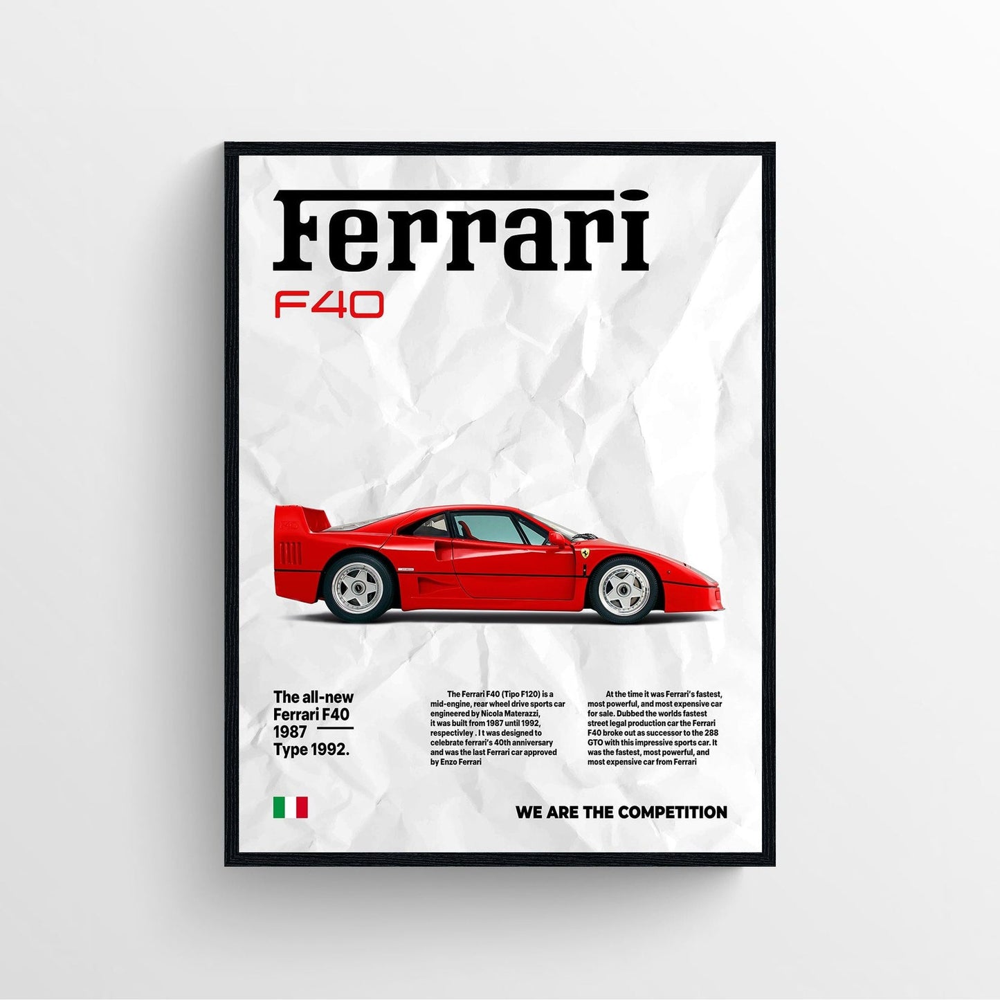 Ferrari F40 Poster Print