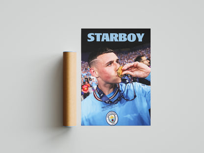 Phil Foden "Starboy" Poster Print