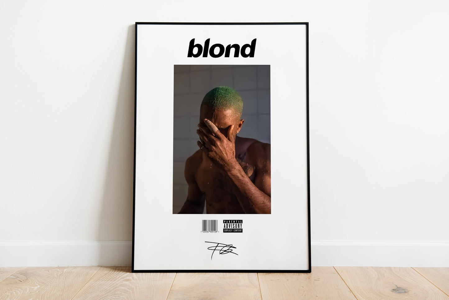 Frank Ocean Poster, Blond Poster, Album Cover Poster, signierte Signatur, Poster Wandkunst, individuelles Poster, Hip-Hop, Rap, Digitaldruck