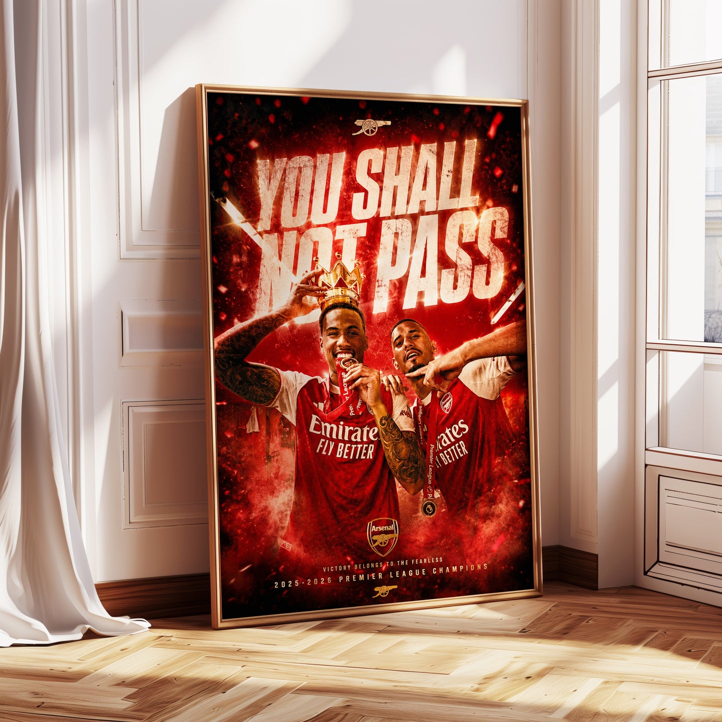 William Saliba & Gabriel Magalhaes "You Shall Not Pass" Poster