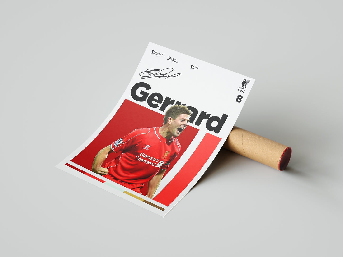 Steven Gerrard Signed Poster Print