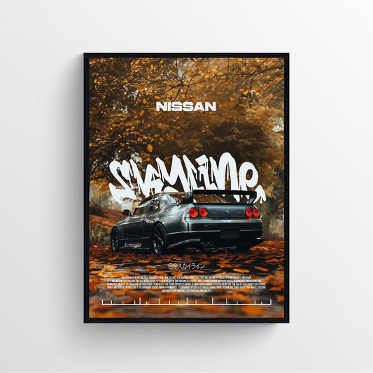 Nissan GTR Skyline R34 Poster Print