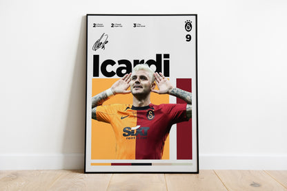 Mauro Icardi Signed Poster Print