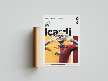 Mauro Icardi Signed Poster Print