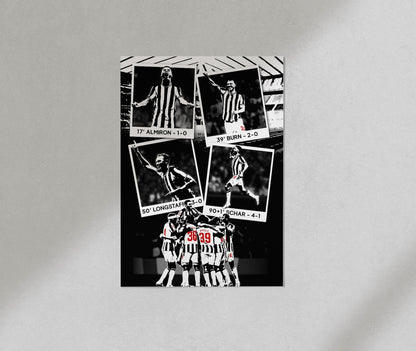 Newcastle United vs PSG Poster Print