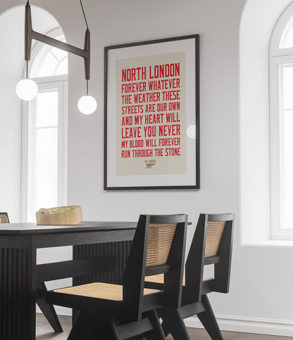 Arsenal "North London Forever" Set Of 2 Poster Prints