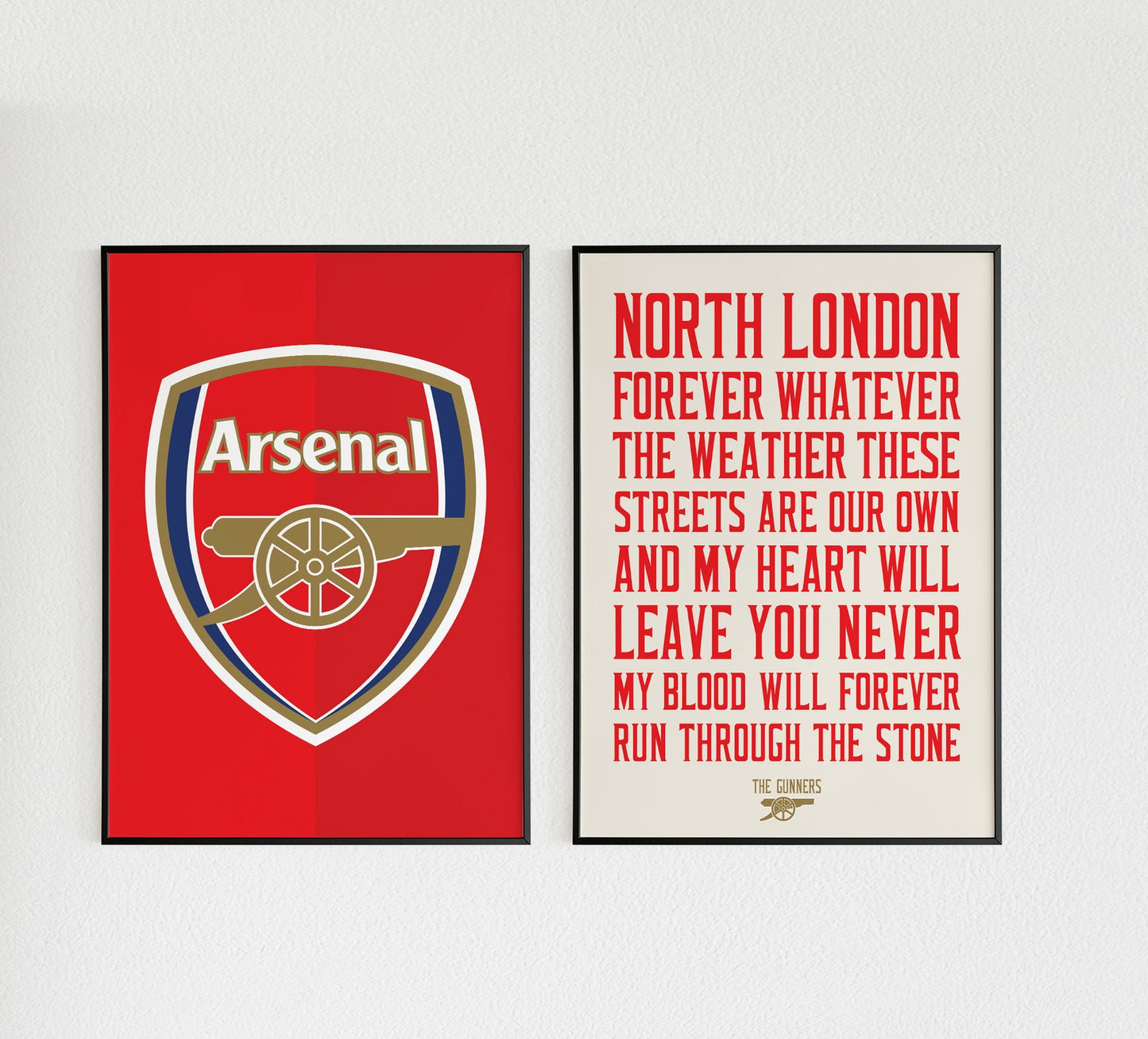 Arsenal "North London Forever" Set Of 2 Poster Prints