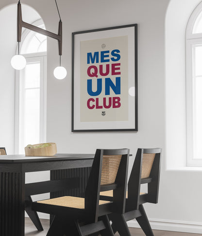 Barcelona "Mes Que Un Club" Set Of 2 Poster Prints