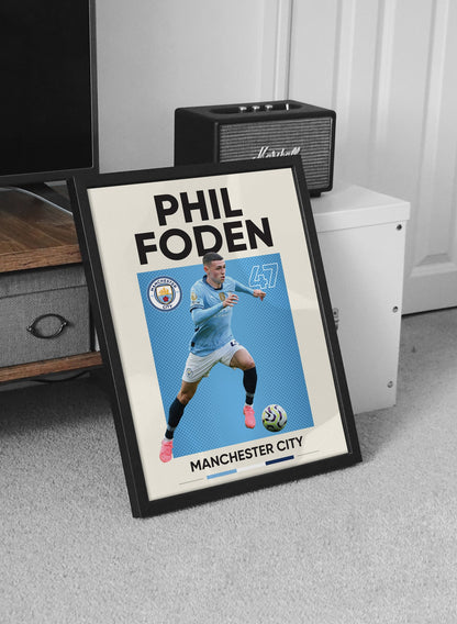 Man City Set Of 6 Poster Prints