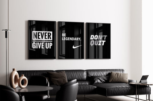 Motivational Quote Poster Prints Set Of 3