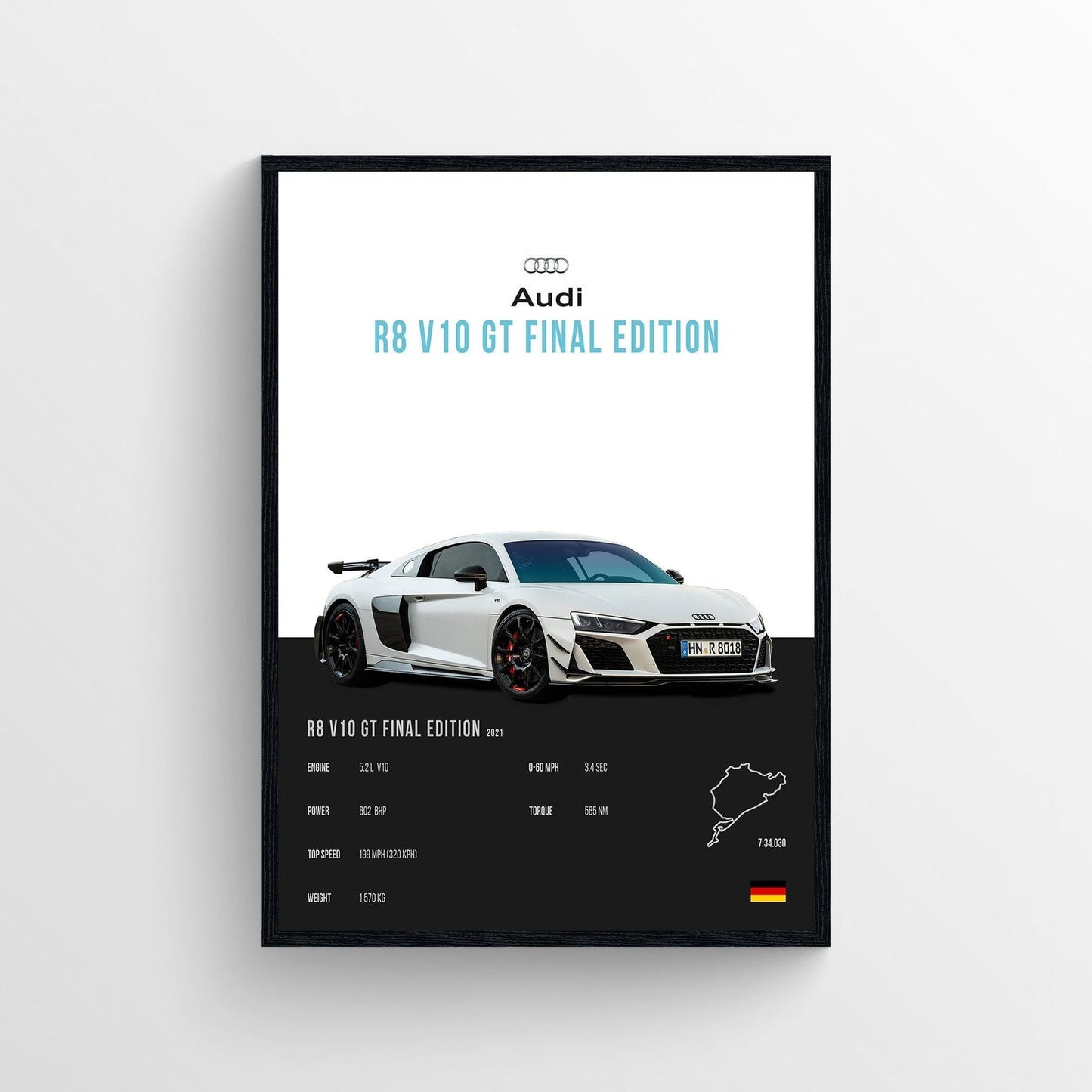 Audi R8 Poster Print