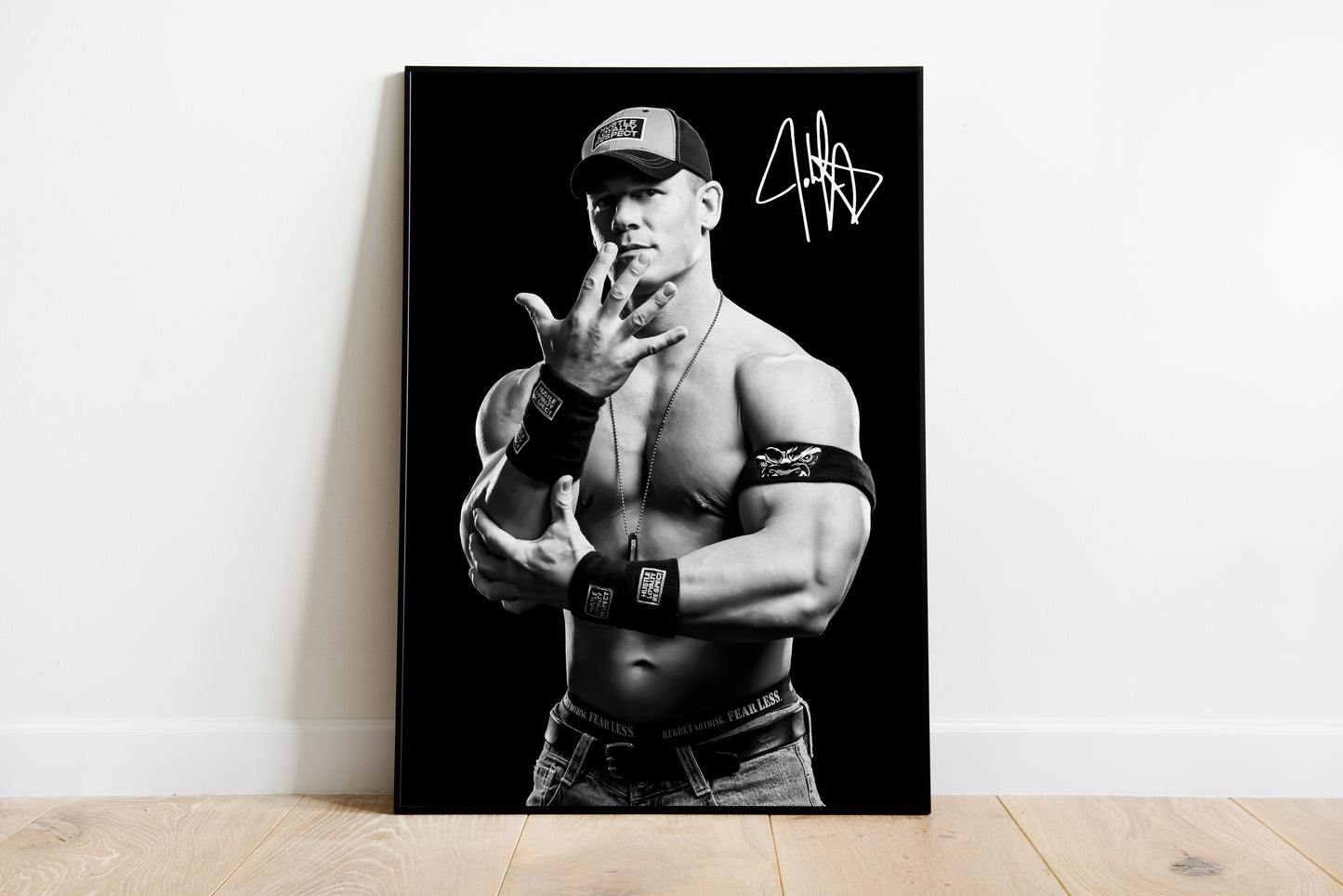 John Cena, WWE, Hustle Loyalty Respect, signierte Unterschrift, Digitaldruck, Poster, Wand-Kunst-Dekor, Geburtstagsgeschenk, Ausdrucke