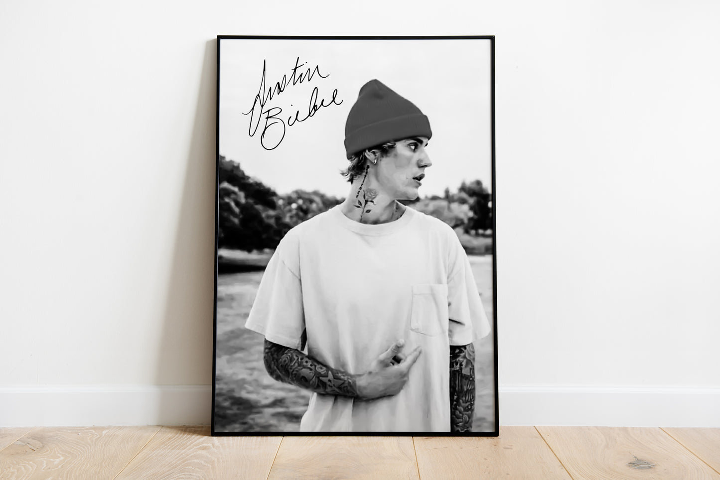 Justin Bieber, signierte Signatur, Hip Hop, Rap, Digitaldruck, Poster, Wand-Kunst-Dekor, Geburtstagsgeschenk, Ausdrucke