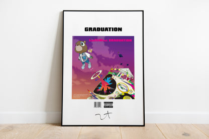 Kanye West Poster, 3er-Set, Album-Poster, Album-Cover-Poster, signierte Signatur, Poster-Wandkunst, individuelles Poster, Hip-Hop, Rap, Digitaldruck