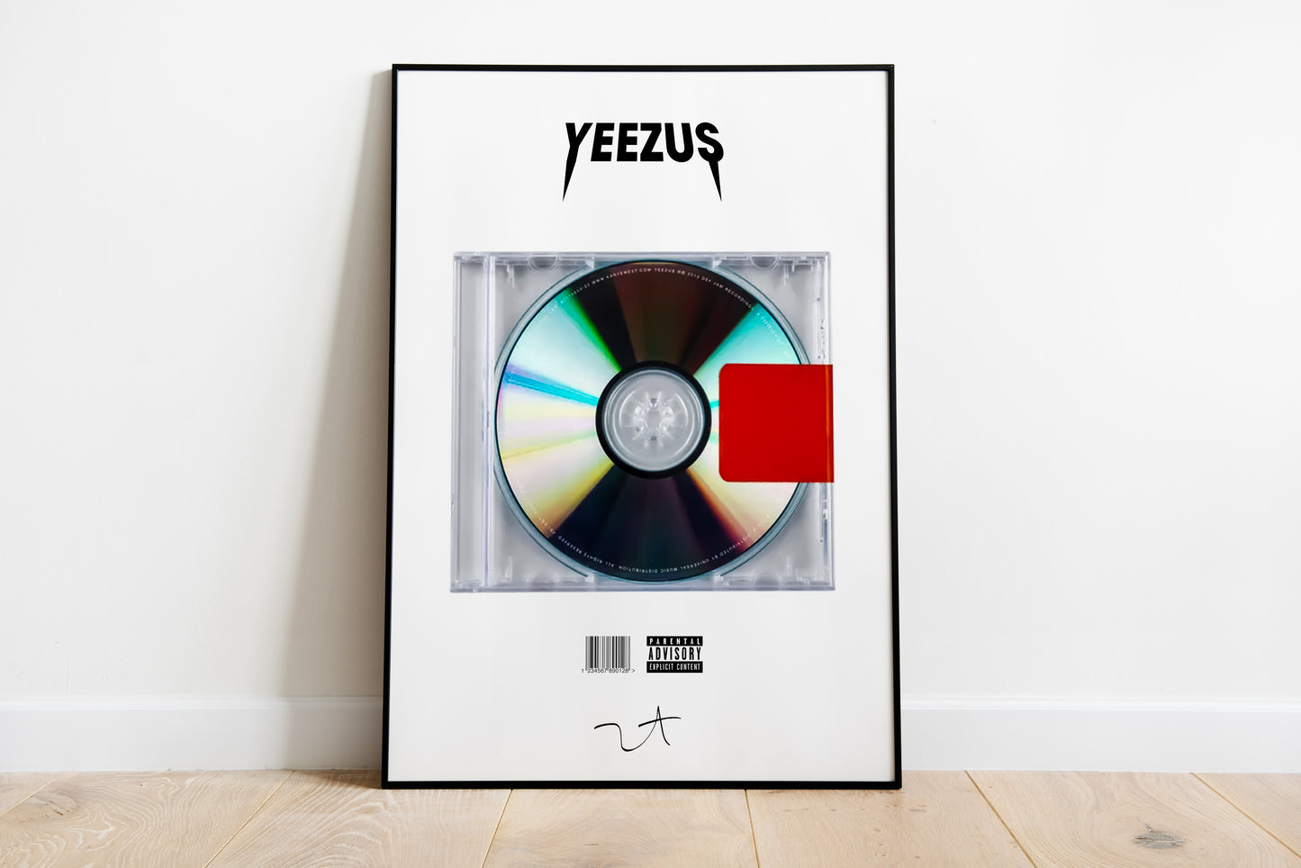 Kanye West Poster, Yeezus Poster, Albumcover Poster, signierte Signatur, Poster Wandkunst, individuelles Poster, Hip Hop, Rap, Digitaldruck