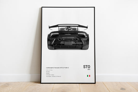 Lamborghini Huracan STO Poster Print