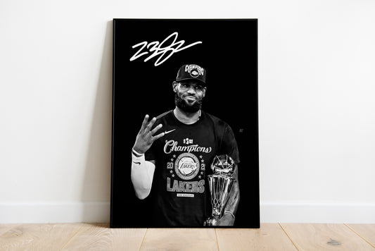 Lebron James, signierte Signatur, LA Lakers, NBA, Basketball, Digitaldruck, Poster, Wand-Kunst-Dekor, Geburtstagsgeschenk, Ausdrucke