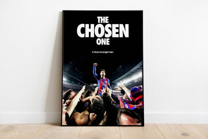 Lionel Messi "A God Amongst Men" Poster Print