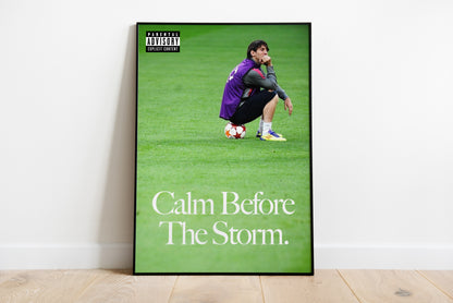 Lionel Messi "Calm Before The Storm" Poster Print