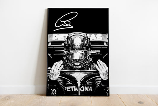 Lewis Hamilton, signierte Unterschrift, F1-Auto, Formel 1, Digitaldruck, Poster, Wand-Kunst-Dekor, Geburtstagsgeschenk, Ausdrucke