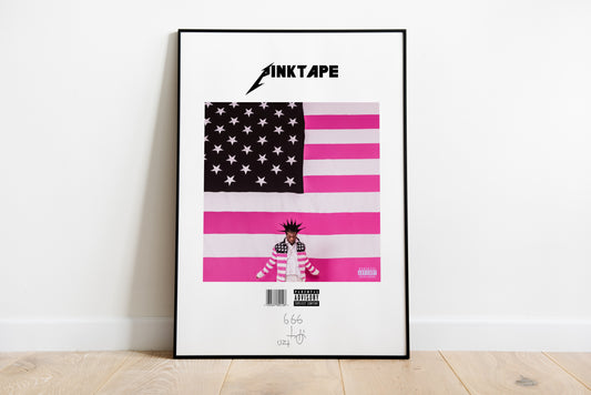 Lil Uzi Poster, Pink Tape Poster, Album Cover Poster, signierte Signatur, Poster Wandkunst, individuelles Poster, Hip-Hop, Rap, Digitaldruck