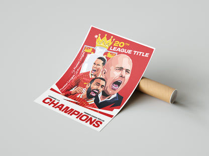 Liverpool "Premier League Champions" Poster