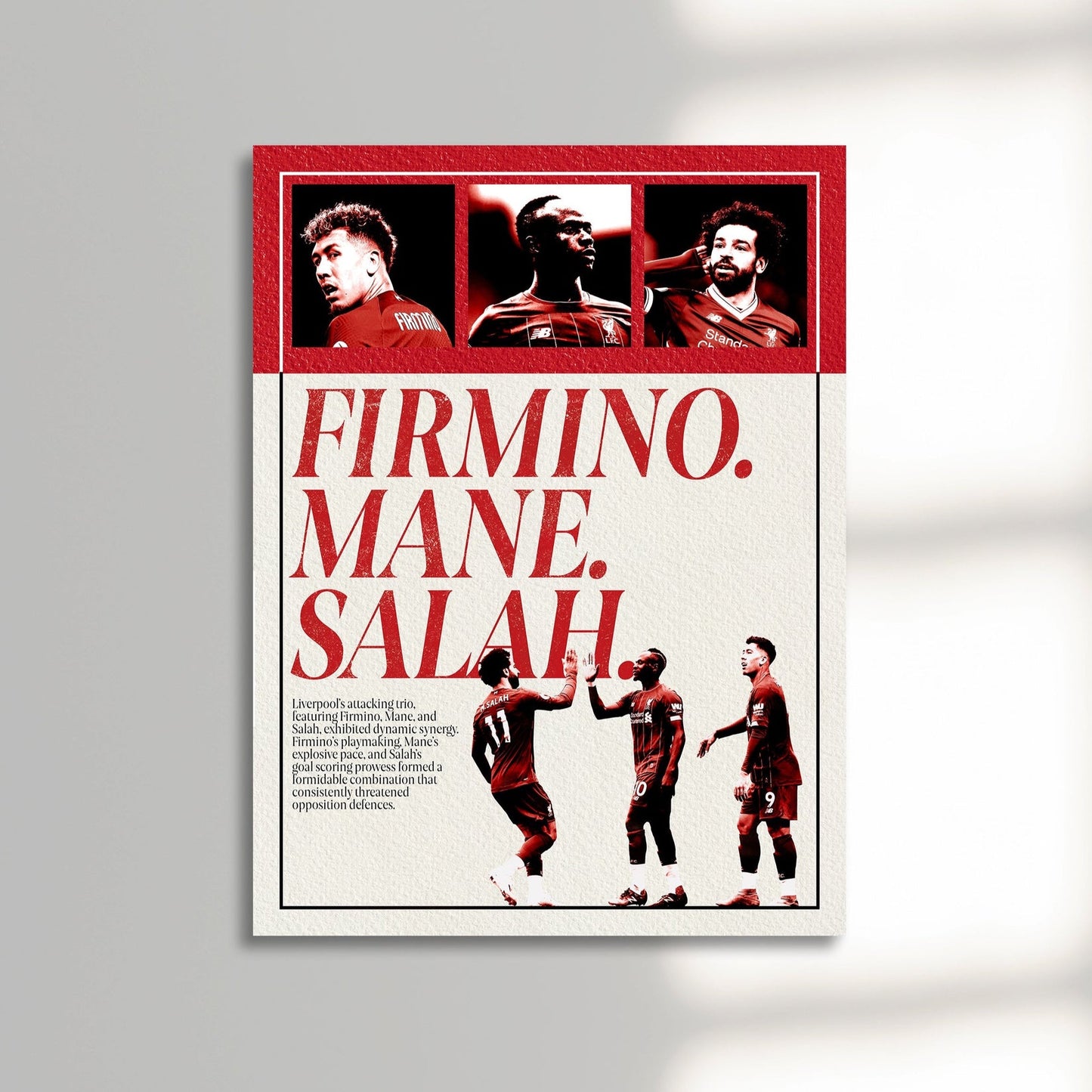 Firmino, Mane, Salah Poster Print