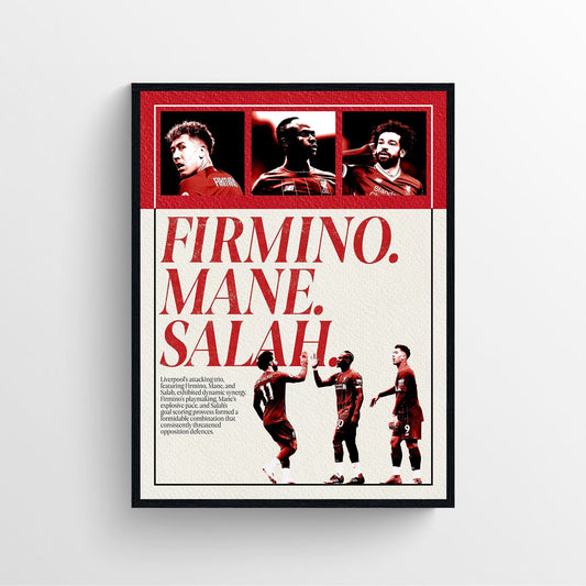 Firmino, Mane, Salah Poster Print