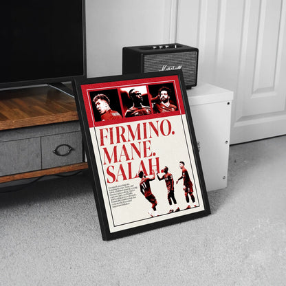 Firmino, Mane, Salah Poster Print