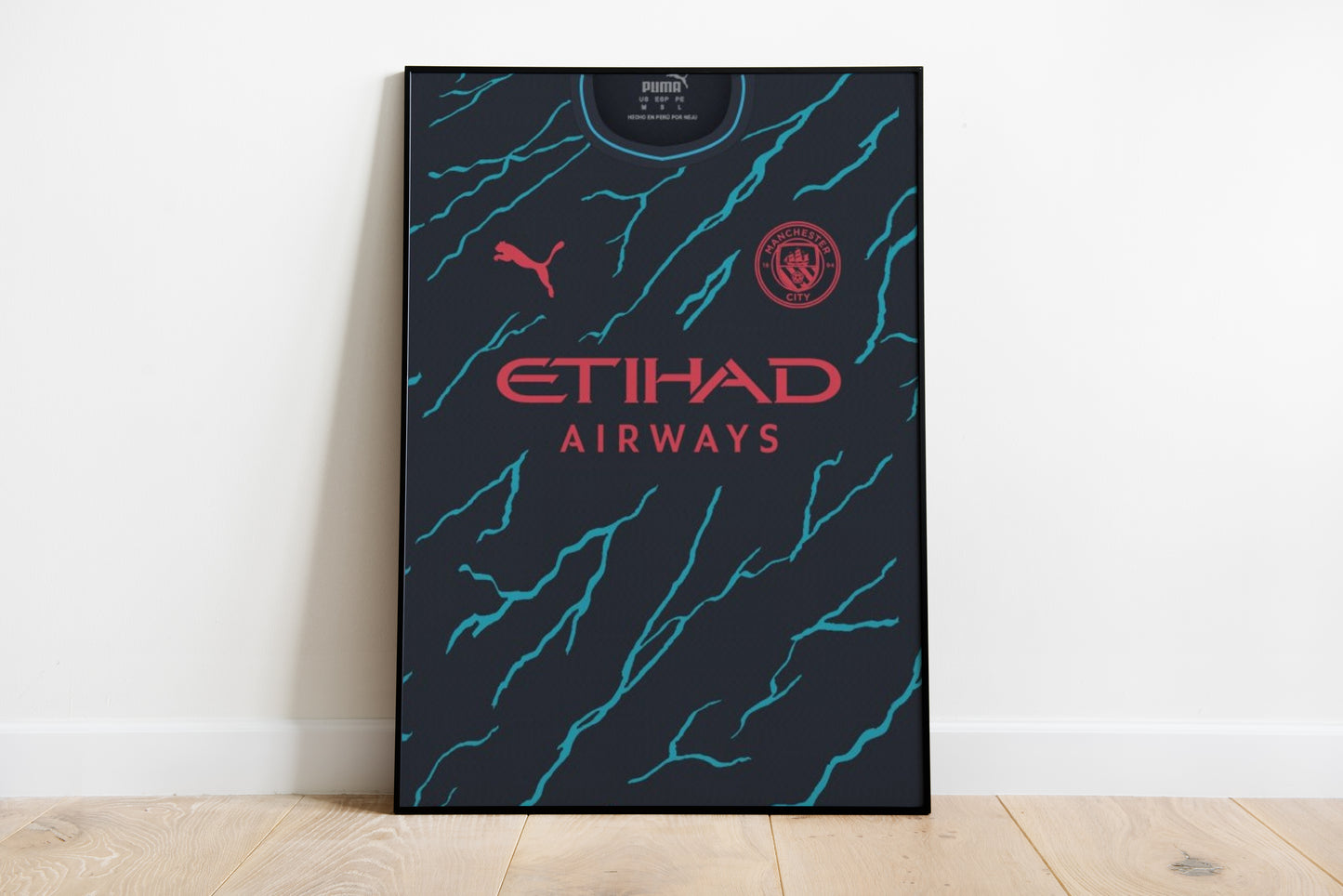 Man City Set Of 3 Shirt Poster Prints