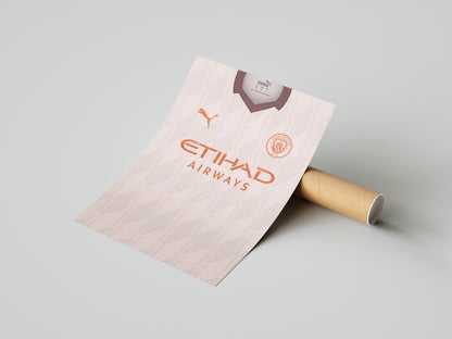 Man City Set Of 3 Shirt Poster Prints