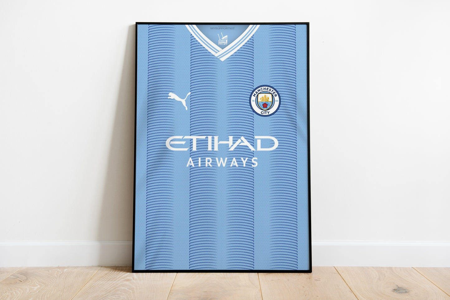 Man City Set Of 3 Shirt Poster Prints