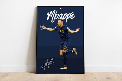 Kylian Mbappe, signierte Unterschrift, 22/23 PSG, Paris, Frankreich, Digitaldruck, Poster, Wand-Kunst-Dekor, Geburtstagsgeschenk, Ausdrucke