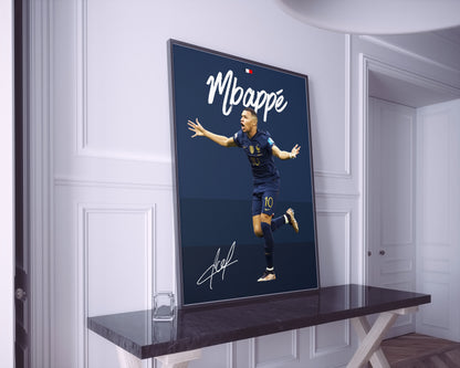 Kylian Mbappe, signierte Unterschrift, 22/23 PSG, Paris, Frankreich, Digitaldruck, Poster, Wand-Kunst-Dekor, Geburtstagsgeschenk, Ausdrucke