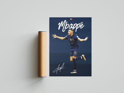 Kylian Mbappe, signierte Unterschrift, 22/23 PSG, Paris, Frankreich, Digitaldruck, Poster, Wand-Kunst-Dekor, Geburtstagsgeschenk, Ausdrucke