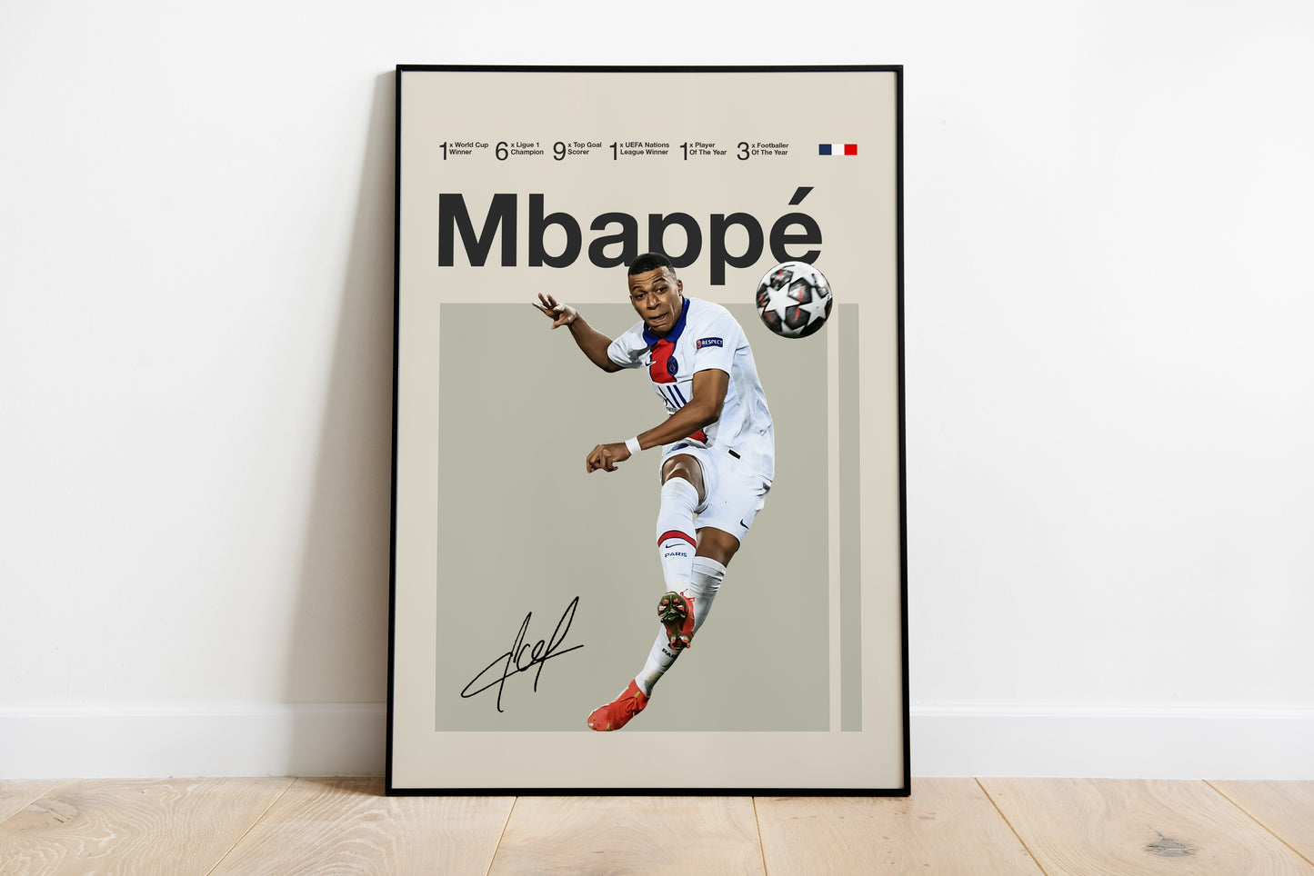 Kylian Mbappé, signierte Unterschrift, 22/23 PSG, Paris, Frankreich, Digitaldruck, Poster, Wand-Kunst-Dekor, Geburtstagsgeschenk, Ausdrucke, modern