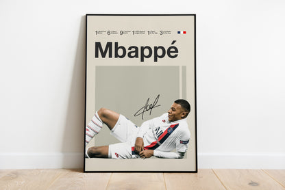 Kylian Mbappé, signierte Unterschrift, 22/23 PSG, Paris, Frankreich, Digitaldruck, Poster, Wand-Kunst-Dekor, Geburtstagsgeschenk, Ausdrucke, modern