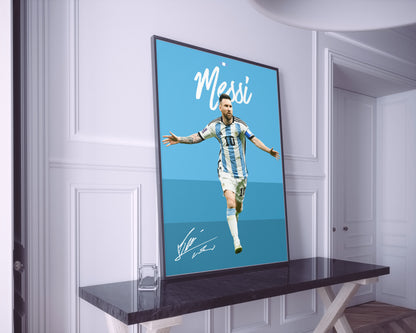 Lionel Messi, signierte Unterschrift, 22/23, Argentinien, PSG, Barcelona, ​​Digitaldruck, Poster, Wand-Kunst-Dekor, Geburtstagsgeschenk, Ausdrucke