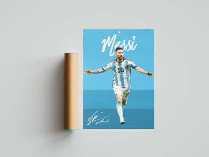 Lionel Messi, signierte Unterschrift, 22/23, Argentinien, PSG, Barcelona, ​​Digitaldruck, Poster, Wand-Kunst-Dekor, Geburtstagsgeschenk, Ausdrucke