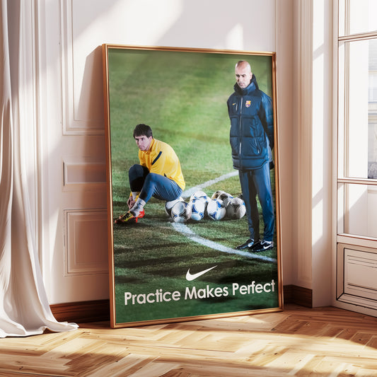 Lionel Messi & Pep Guardiola Poster